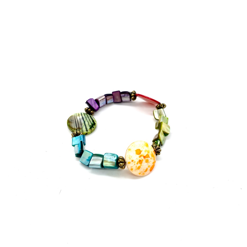 Stretch Bracelet W Motherofpearl